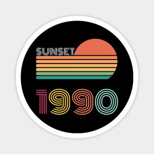 Sunset Retro Vintage 1990 Magnet